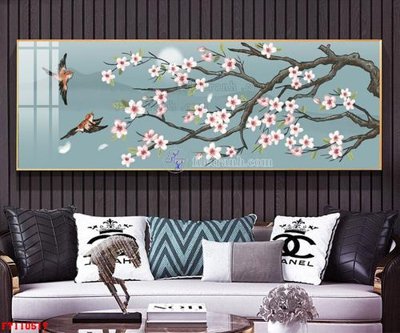 File tranh gốc in trần nhà File tranh hiện đại pha lê gương FT110517 3D