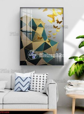 File gốc in tráng gương File tranh bộ hiện đại FT11058 chi tiết
