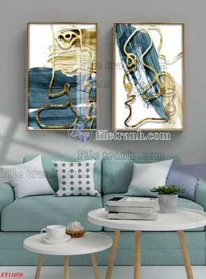 Download file gốc File tranh bộ hiện đại FT11070 (in mica) 3D