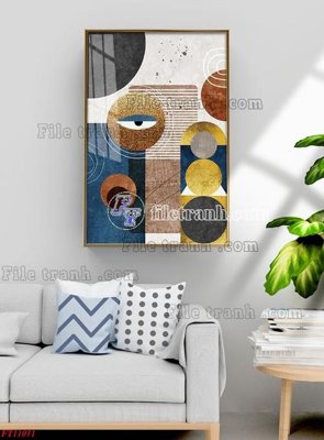 Tải file File tranh bộ hiện đại FT11071 (gốc) in tranh tráng gương
