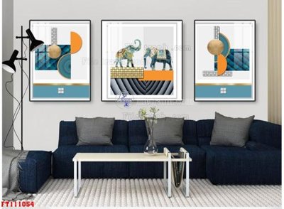 File tranh gốc in trần nhà File tranh hiện đại pha lê gương FT111054 3D