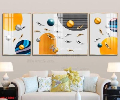 File ảnh File tranh hiện đại pha lê gương FT111097 (gốc) cho trang trí nội thất