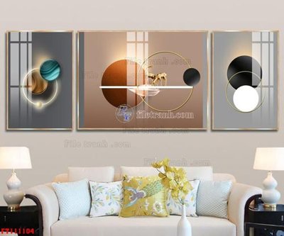 File in lụa File tranh hiện đại pha lê gương FT111104 (tân cổ điển) File tranh hiện đại pha lê gương FT111104