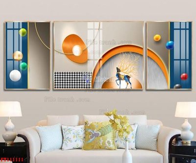 File tranh File tranh hiện đại pha lê gương FT111111 (bản gốc) in lụa 3D