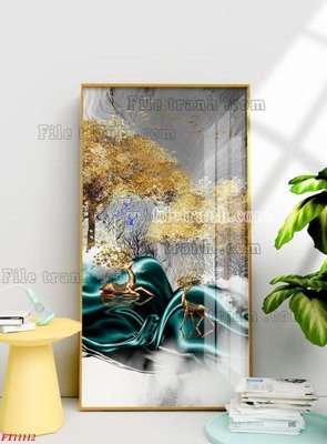 File gốc File tranh bộ hiện đại FT11112 (in mica) làm bảng hiệu