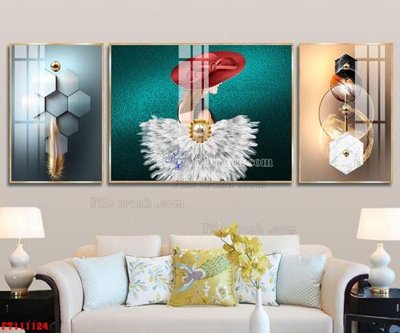 File tranh File tranh hiện đại pha lê gương FT111124 (gốc) chủ đề trừu tượng