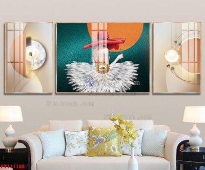 File in lụa File tranh hiện đại pha lê gương FT111125 (phong cảnh) File tranh hiện đại pha lê gương FT111125