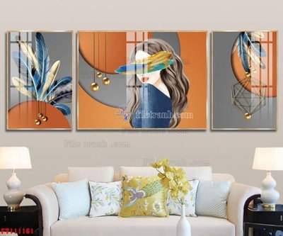 File tranh in trần 3D File tranh hiện đại pha lê gương FT111161 (ảnh gốc)