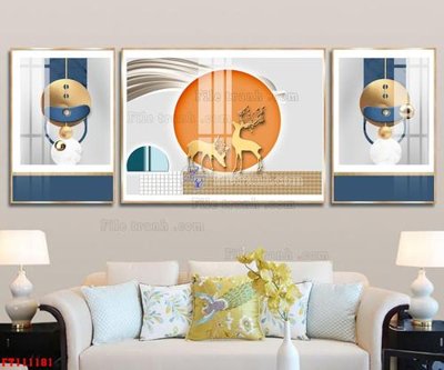 Tải file File tranh hiện đại pha lê gương FT111181 (gốc) chủ đề hoa sen