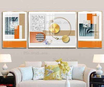 File gốc File tranh hiện đại pha lê gương FT111182 (in lụa) họa tiết 3D