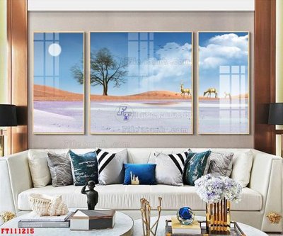 File tranh File tranh hiện đại pha lê gương FT111215 (bản gốc) treo quán cafe