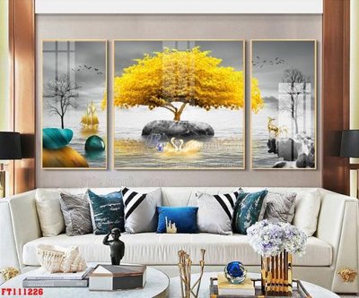 File gốc File tranh hiện đại pha lê gương FT111226 (in tráng gương) ốp tường