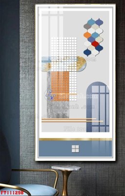 File gốc File tranh hiện đại pha lê gương FT111298 (PNG) không nền chất lượng