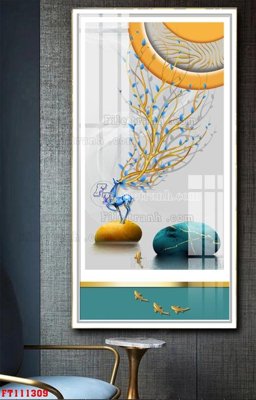File gốc File tranh hiện đại pha lê gương FT111309 (trang trí) phòng làm việc