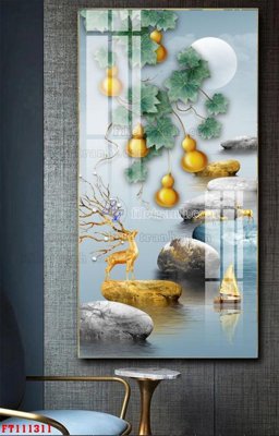 File tranh File tranh hiện đại pha lê gương FT111311 (gốc) chủ đề thiên nhiên