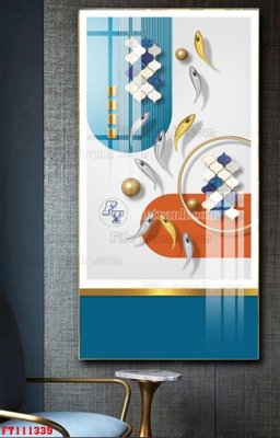 File PSD File tranh hiện đại pha lê gương FT111339 (gốc) cho designer