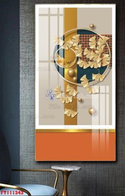 Hình ảnh file gốc in trần nhà File tranh hiện đại pha lê gương FT111343