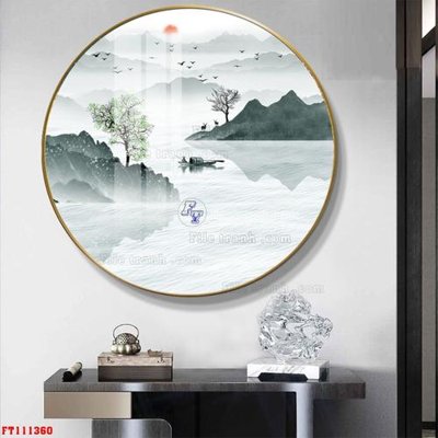 File in mica File tranh hiện đại pha lê gương FT111360 (bản gốc) làm vách ngăn