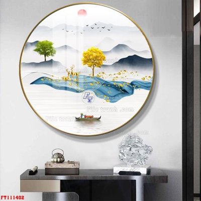 File gốc File tranh hiện đại pha lê gương FT111402 (in tráng gương) sang trọng