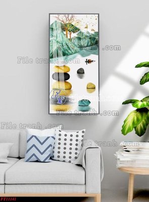 File in trần File tranh bộ hiện đại FT11141 (bản gốc) phong cảnh