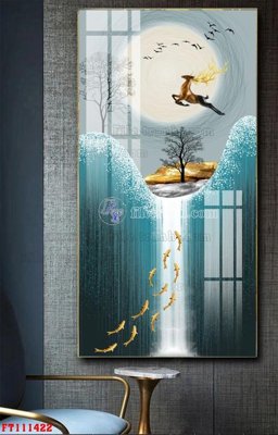 File gốc File tranh hiện đại pha lê gương FT111422 (in lụa) chi tiết cao