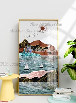 File tranh File tranh bộ hiện đại FT11144 (file gốc) chủ đề phong thủy