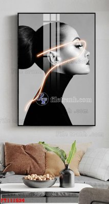 File in trần File tranh hiện đại pha lê gương FT111534 (bản gốc) bầu trời