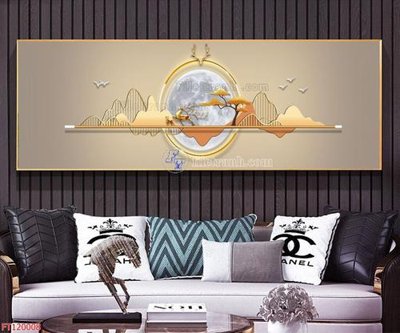 File in ấn File tranh hiện đại pha lê gương FT120008 (bản gốc) sắc nét