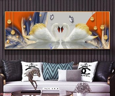 File tranh File tranh hiện đại pha lê gương FT120014 (gốc) chủ đề động vật