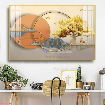 File PSD File tranh hiện đại pha lê gương FT120030 (gốc) cho in quảng cáo