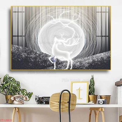 File gốc File tranh hiện đại pha lê gương FT120031 (in mica) cắt laser