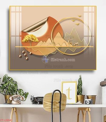 Tải file File tranh hiện đại pha lê gương FT120041 (ảnh gốc) file AI/EPS