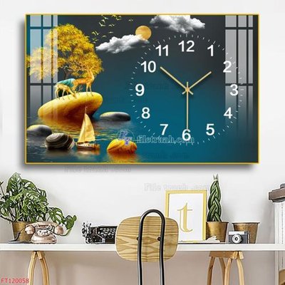 File gốc File tranh hiện đại pha lê gương FT120058 (AI/EPS) cho in ấn