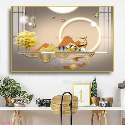Ảnh gốc File tranh hiện đại pha lê gương FT120065 (độ nét cao) in tráng gương