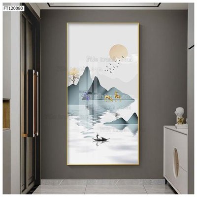 File in lụa File tranh hiện đại pha lê gương FT120080 (tân cổ điển) File tranh hiện đại pha lê gương FT120080