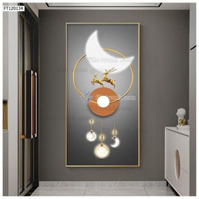 Tải file File tranh hiện đại pha lê gương FT120134 (gốc) chủ đề phong thủy