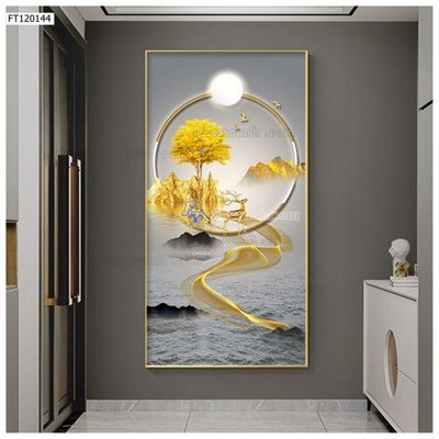 File in lụa File tranh hiện đại pha lê gương FT120144 (hoa văn) File tranh hiện đại pha lê gương FT120144