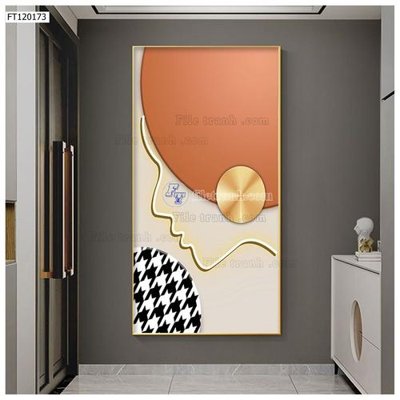 File in trần File tranh hiện đại pha lê gương FT120173 (bản gốc 3D) sống động