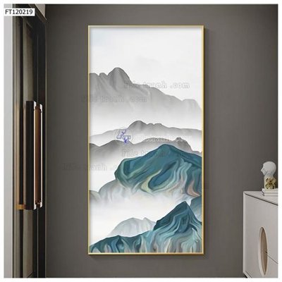 File gốc in mica File tranh hiện đại pha lê gương FT120219 chất lượng