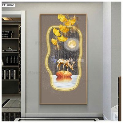 File in trần File tranh hiện đại pha lê gương FT120263 (bản gốc) đại dương