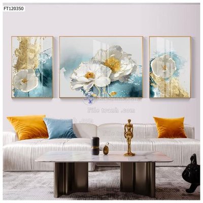 File gốc File tranh hiện đại pha lê gương FT120350 (in lụa) họa tiết 3D