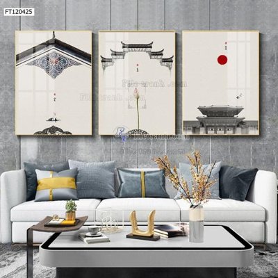 File in trần File tranh hiện đại pha lê gương FT120425 (bản gốc) bầu trời