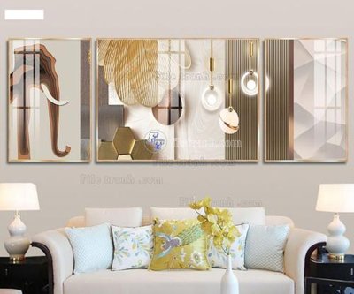 Download file gốc File tranh hiện đại pha lê gương FT120466 (in lụa) tranh 3D