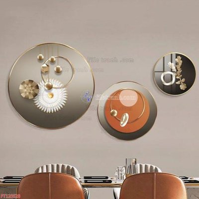 File gốc File tranh hiện đại pha lê gương FT120528 (in lụa) hoa văn cổ điển