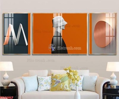 File gốc File tranh bộ hiện đại FT121017 (chủ đề hiện đại) trang trí