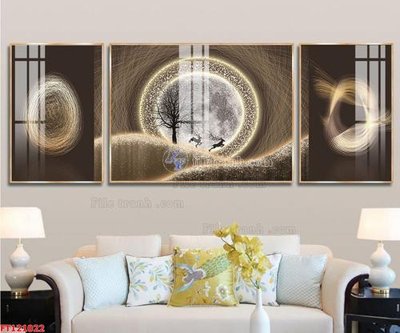 Tải file File tranh bộ hiện đại FT121022 (gốc) chủ đề hoa sen