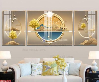 Download file gốc File tranh bộ hiện đại FT121030 (in mica) trong suốt