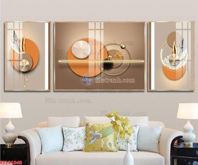 Tải file File tranh bộ hiện đại FT121040 (gốc) in tranh tráng gương