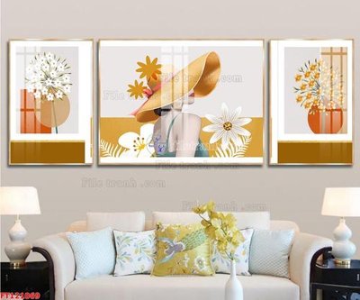 Download file gốc File tranh bộ hiện đại FT121069 (in mica) 3D