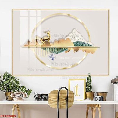 File PSD File tranh bộ hiện đại FT122005 (bản gốc) cho nhà in